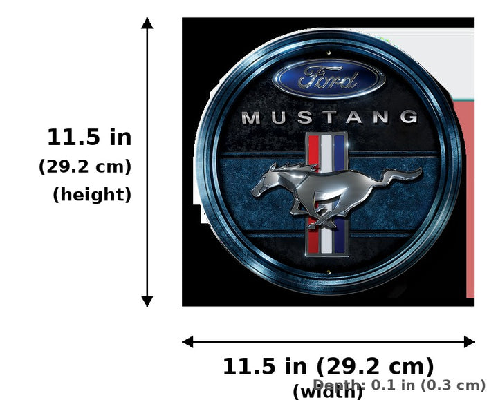 Round Ford Mustang - Measurements