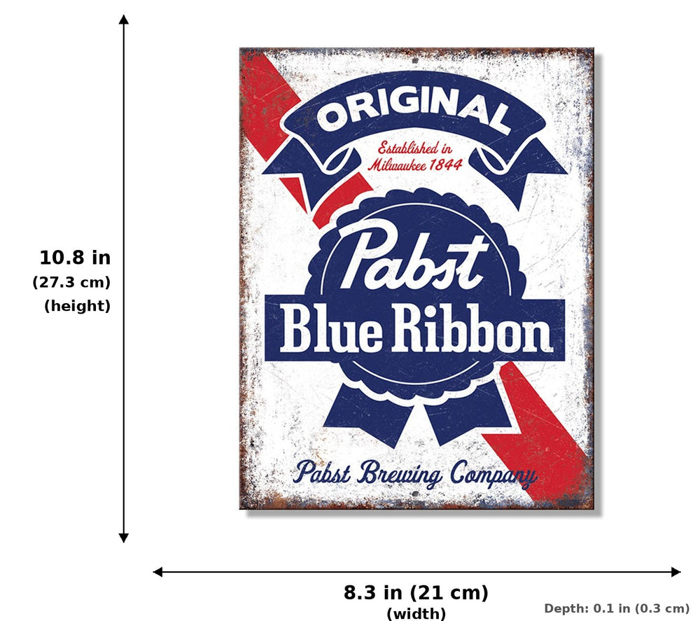 SH - Pabst Original Tin Sign - Measurements