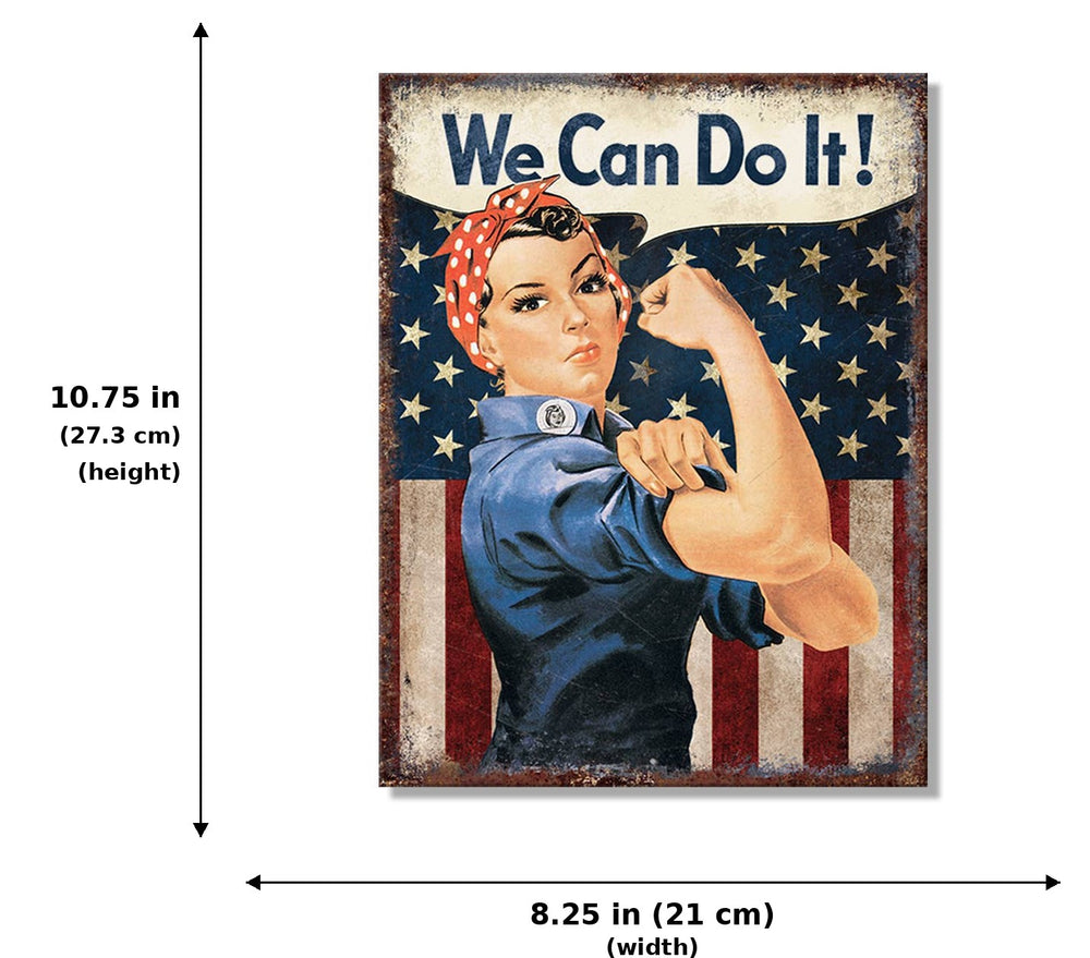 SH - Rosie Do It Tin Sign - Measurements