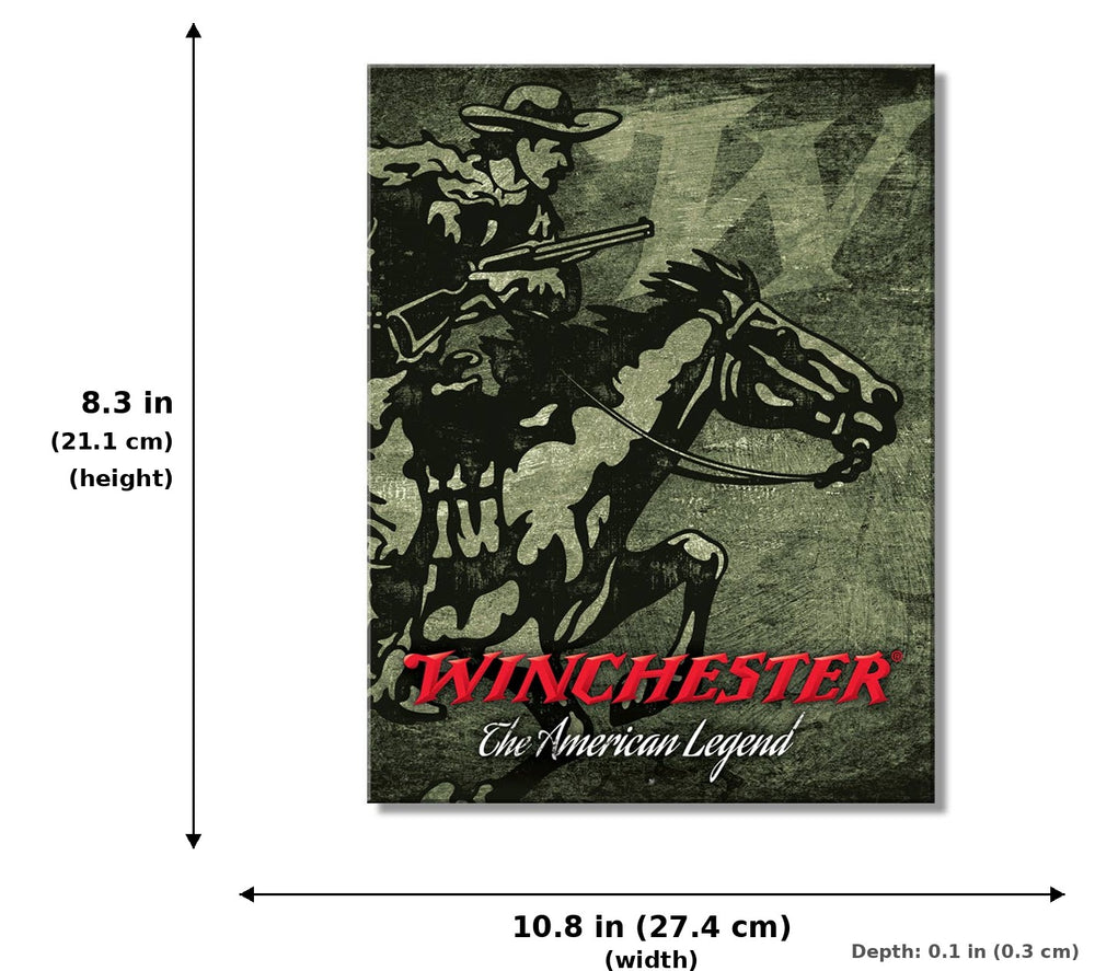 SH - Winchester Charge Tin Sign - Measurements