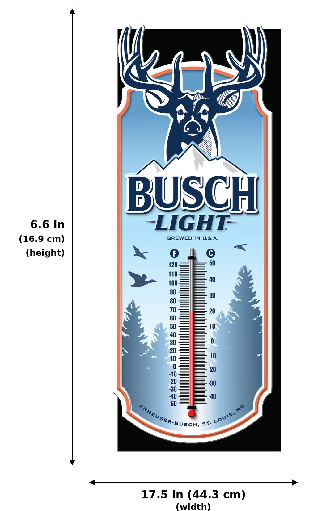 Thermometer - Busch Light - Measurements