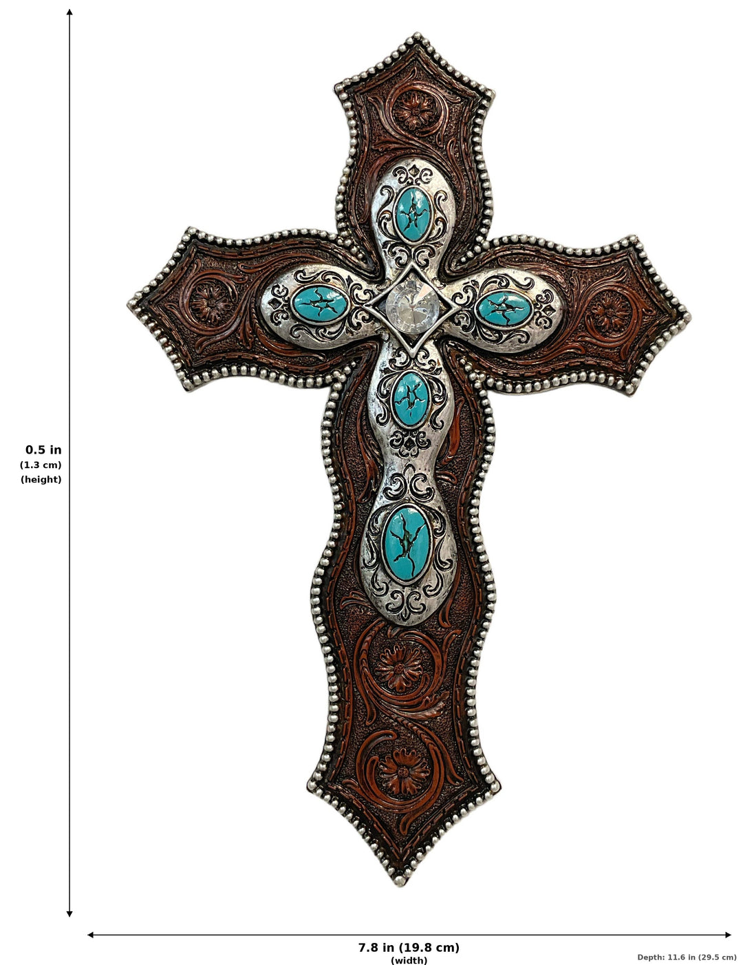 Western Decorative Cross - Measurements