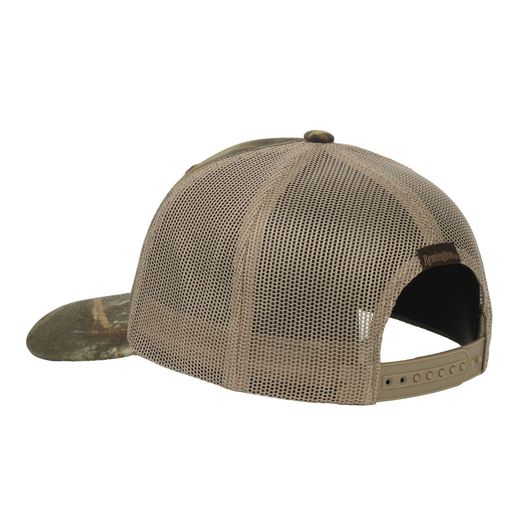 Remington Tan Logo Trucker Hat in Realtree Max-7 Camo