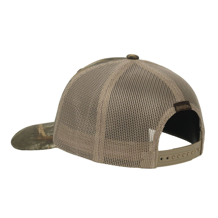Remington Tan Logo Trucker Hat in Realtree Max-7 Camo