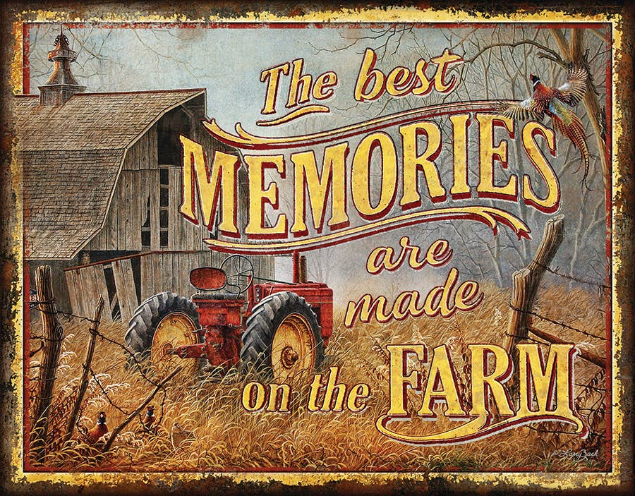 JQ - Farm Memories Tin Sign