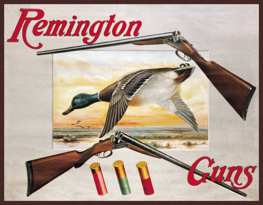 REM - 2 Shotguns &amp; Duck Tin Sign