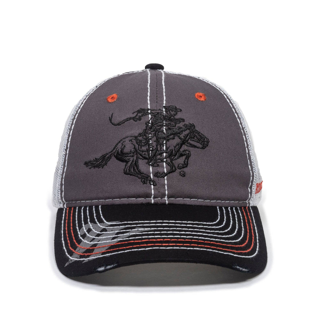 Winchester Horse and Rider Light Gray Cap