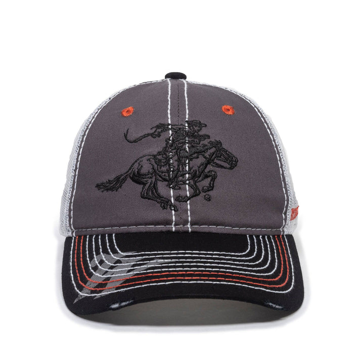 Winchester Horse and Rider Light Gray Cap