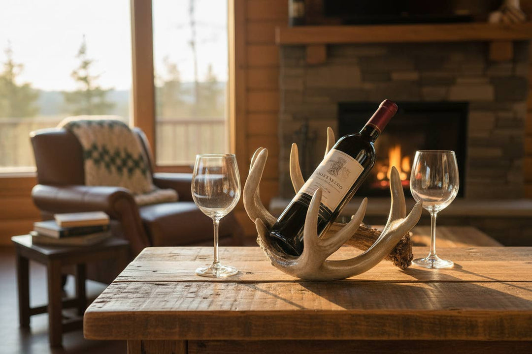 ANTLER WINE HOLDER