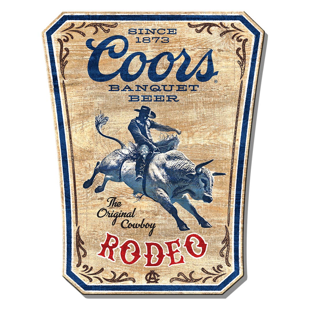 23" MDF Coors Banquet Rodeo Sign