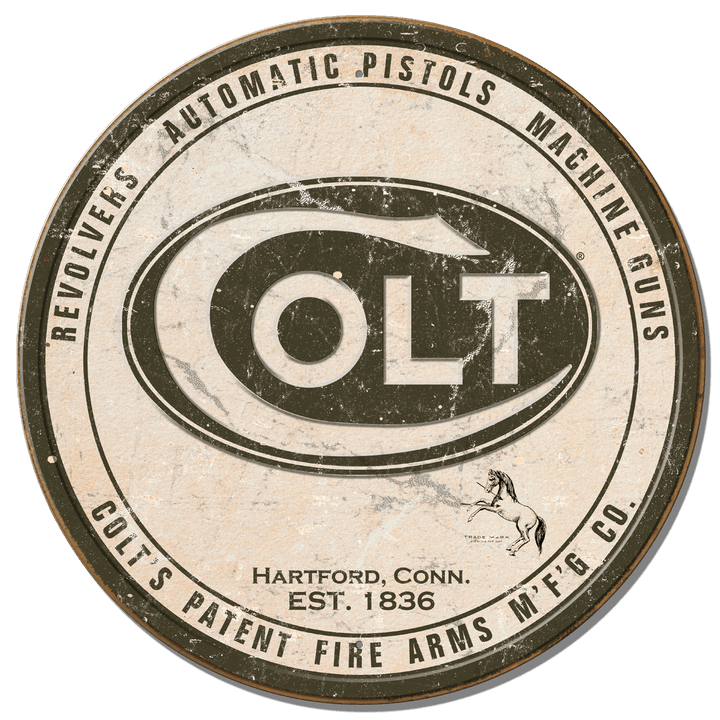 ROUND - Colt - Round Logo Tin Sign