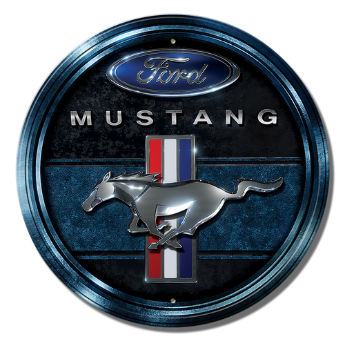 Round Ford Mustang
