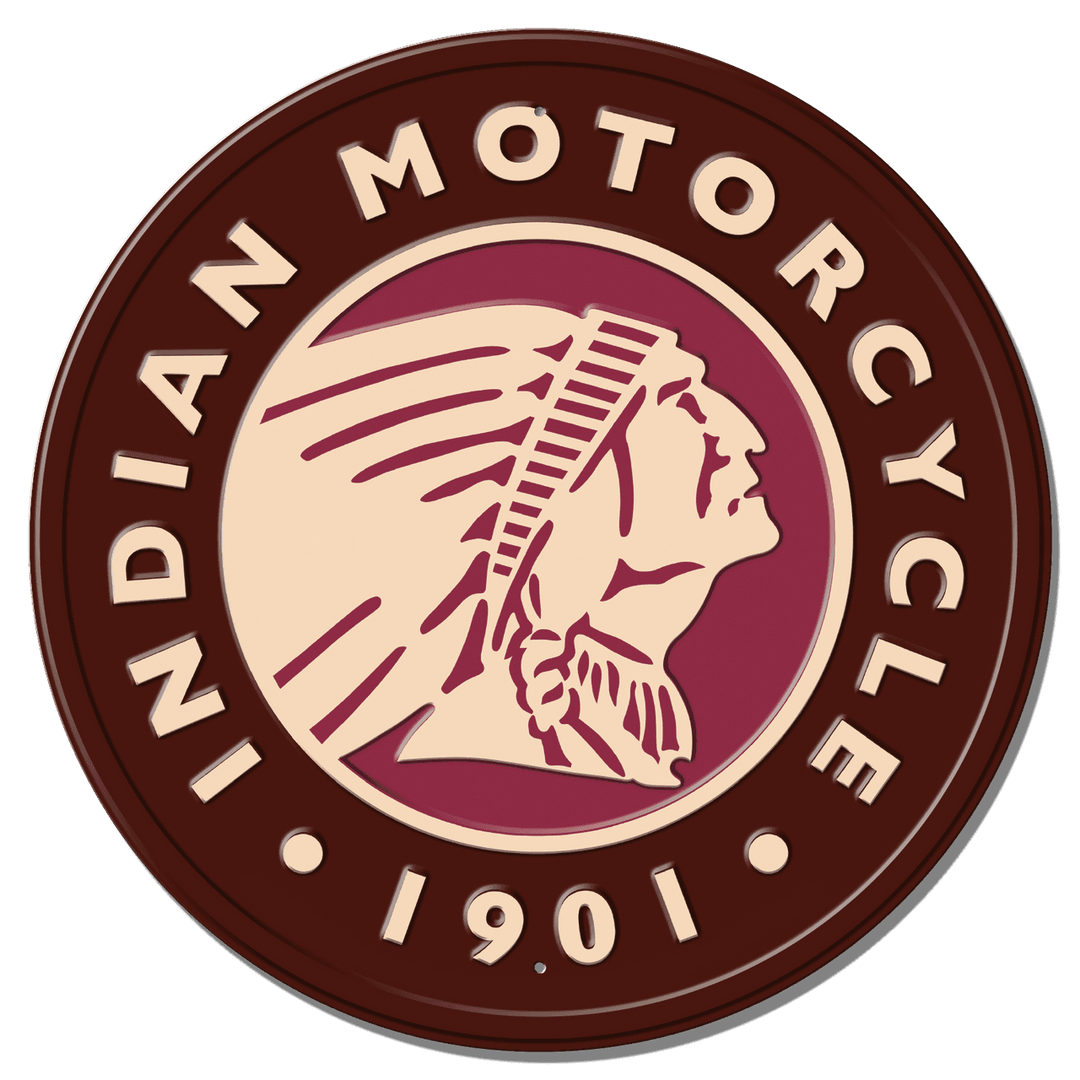 ROUND - Indian Logo Round Tin Sign