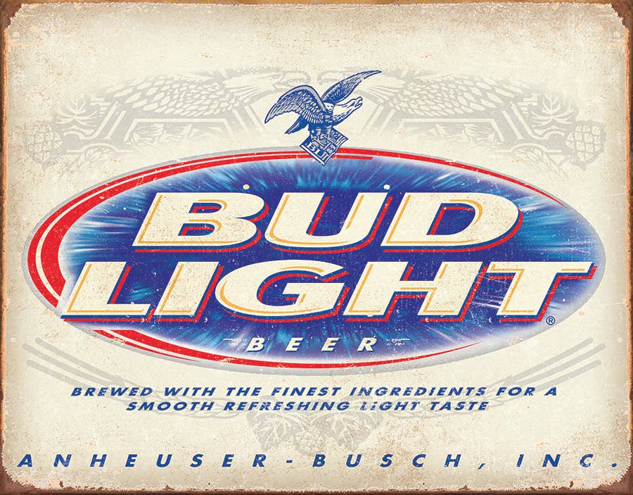 BUD Light Retro Tin Sign