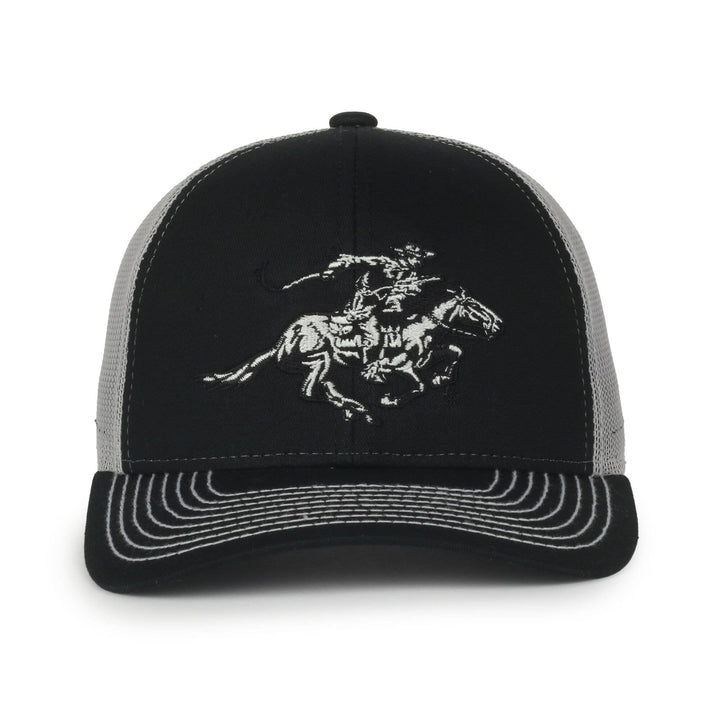 Winchester Horse and Rider Black Trucker Hat
