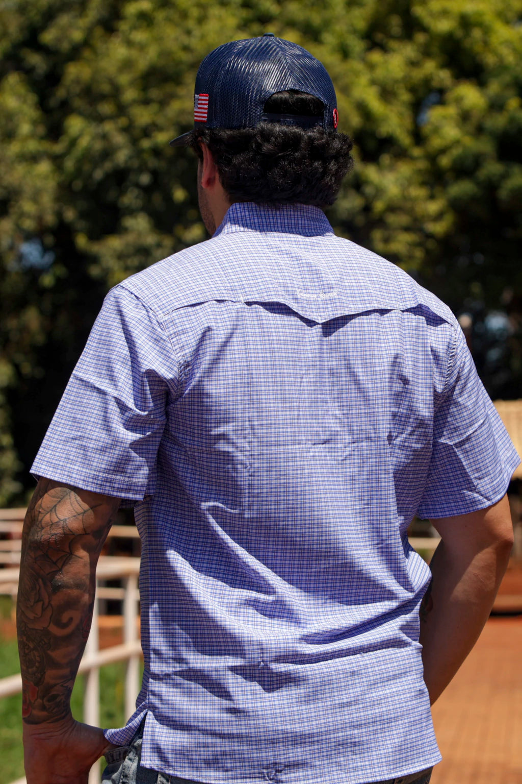 Cabana’s Ranch Shirt - Pearl Snap (Blue Chess)