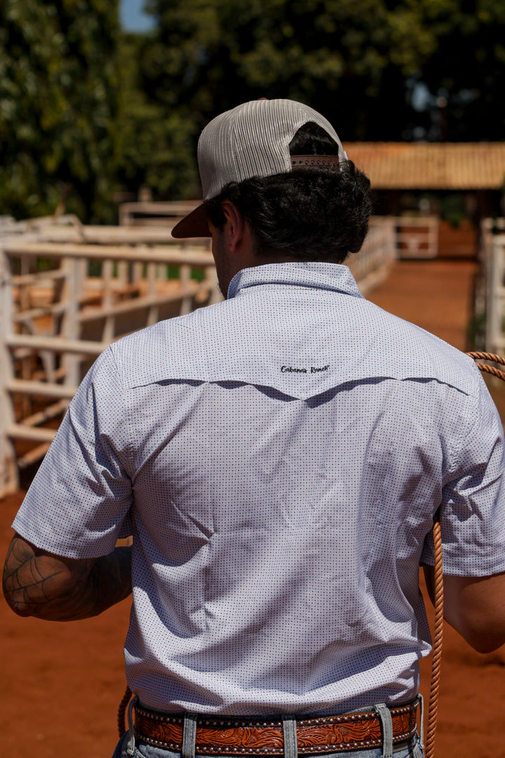 Cabana’s Ranch Shirt - Pearl Snap (with geometric pattern)