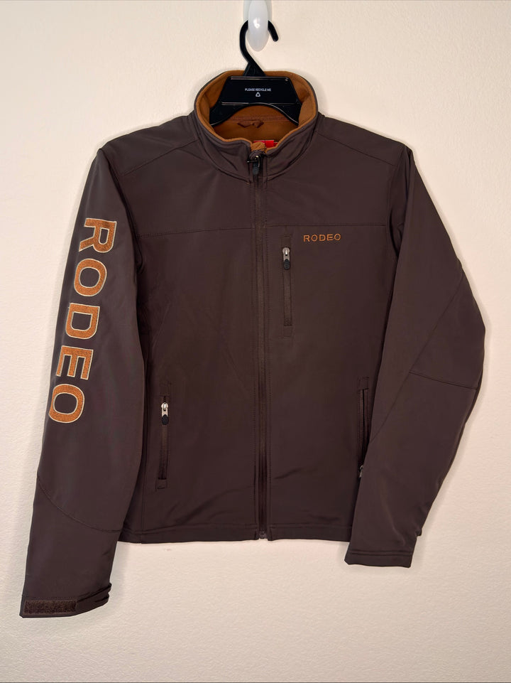 Men's Soft Shell Bonded Jacket -NJ650-EMB-BROWN-COGNAC