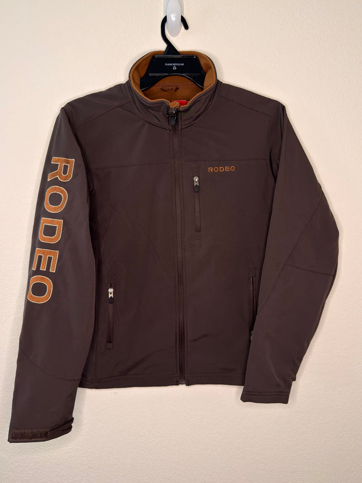 Men's Soft Shell Bonded Jacket -NJ650-EMB-BROWN-COGNAC