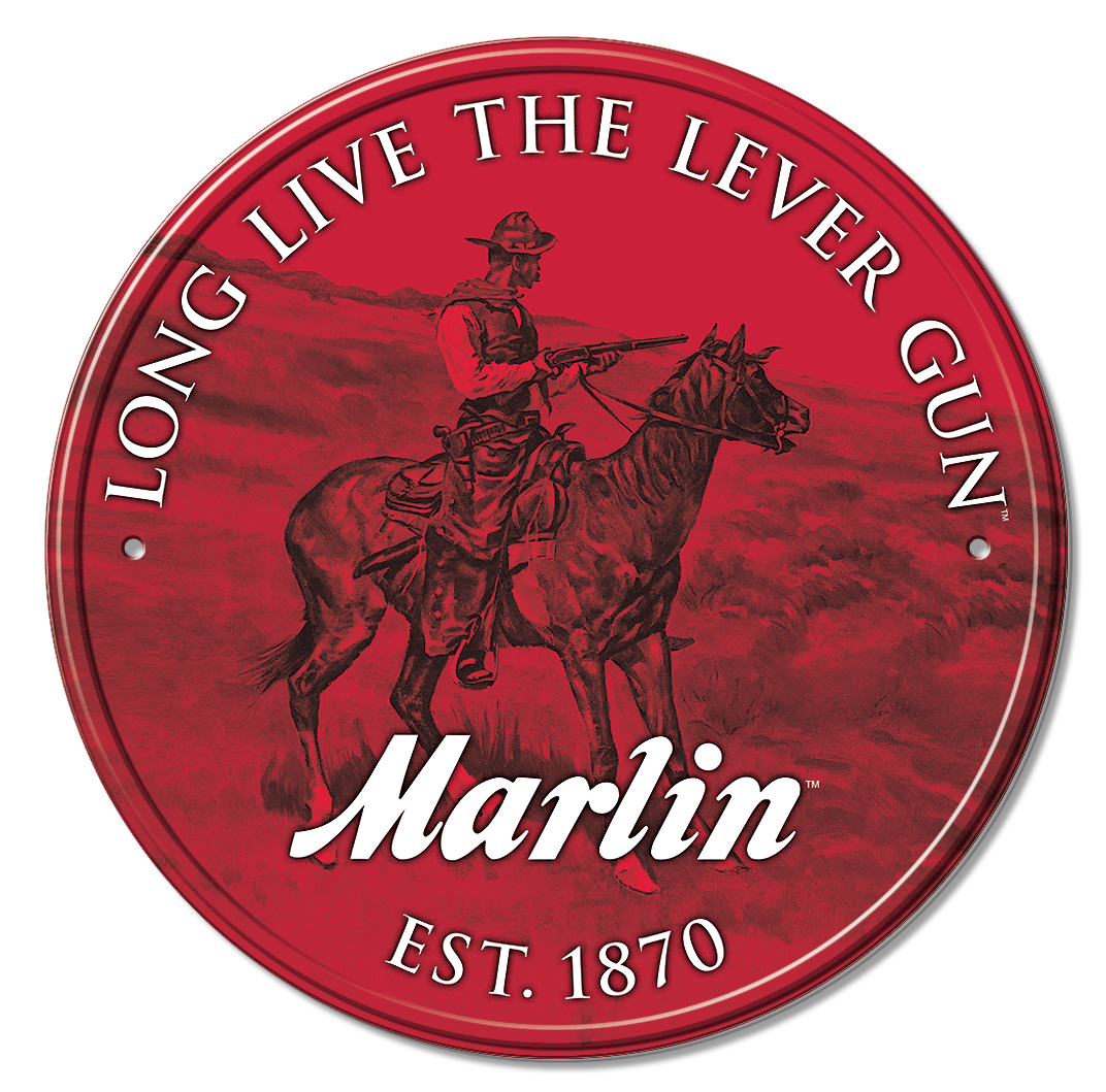 Marlin Round Tin Sign