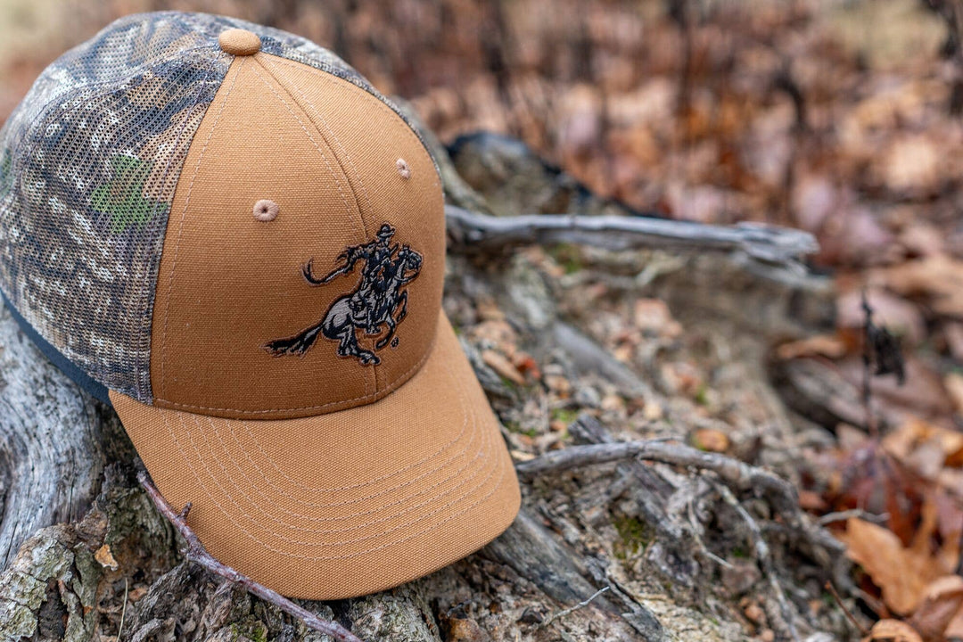 Winchester Horse and Rider Brown Trucker Hat