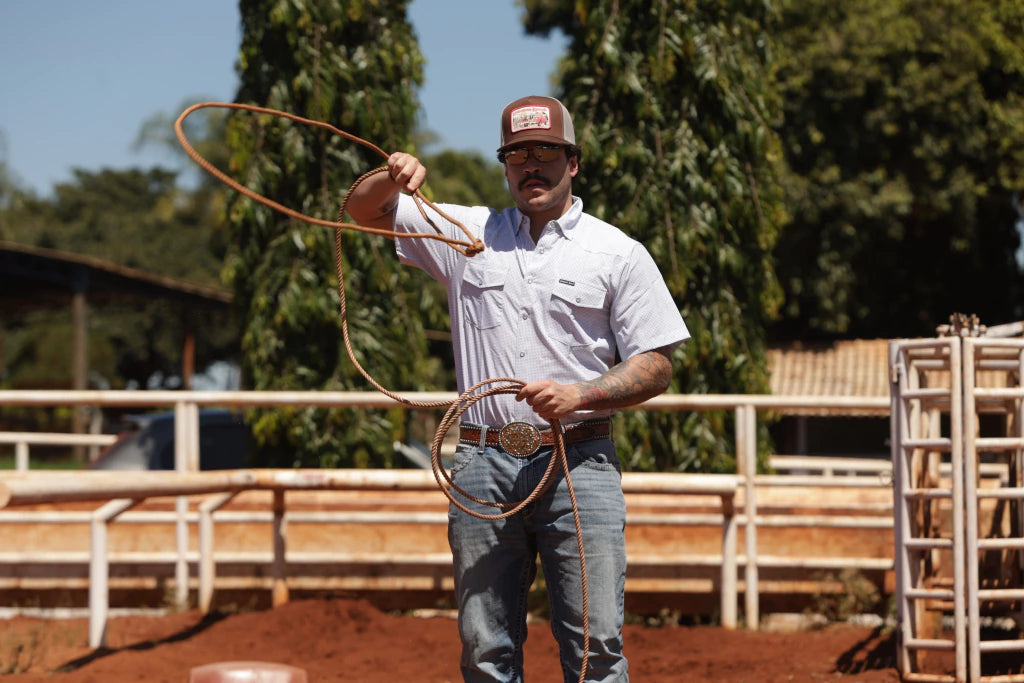 Cabana’s Ranch Shirt - Pearl Snap (with geometric pattern)